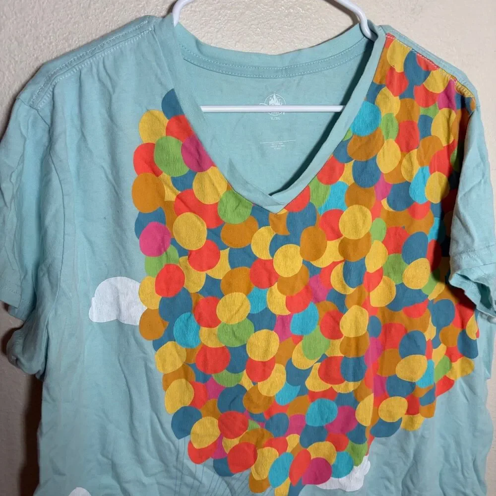 Disney Parks Up Sleep Shirt Women's XL Blue Short Sleeve House Top - Picture 2 of 7